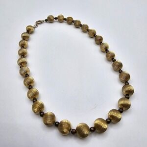 Beaded Gold Tone Necklace Single Strand Womens Jewelry‎